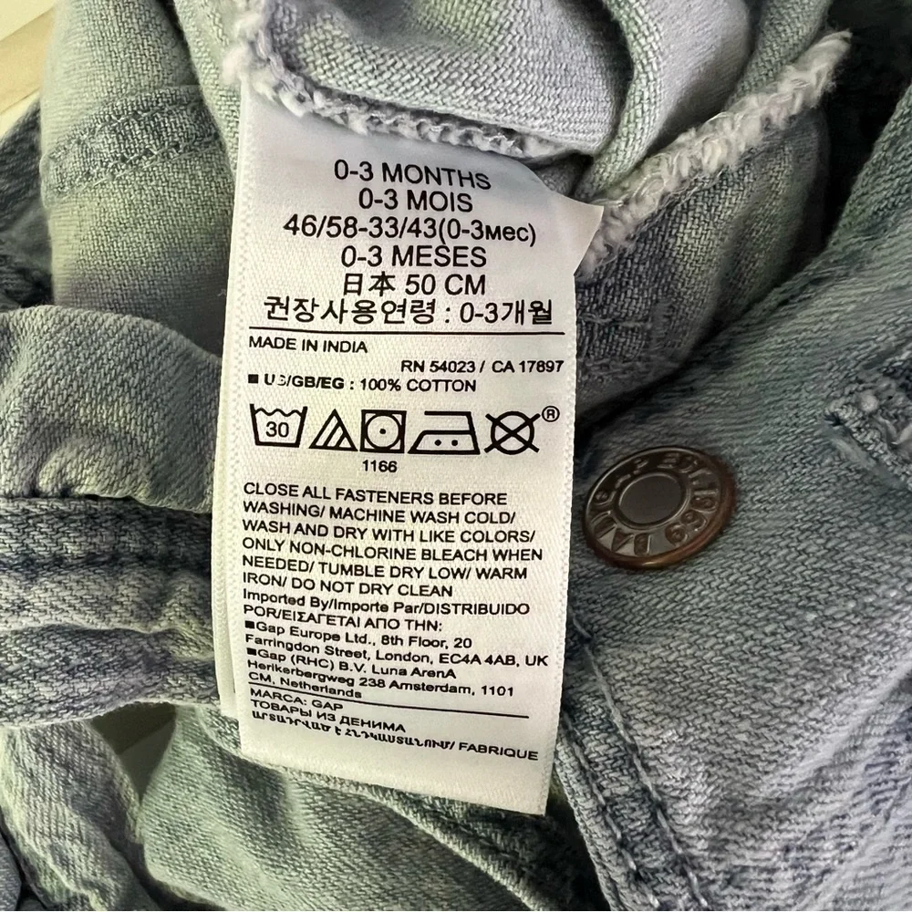 GAP Baby Ruffle Denim Shortalls, 0-3mo - NWOT